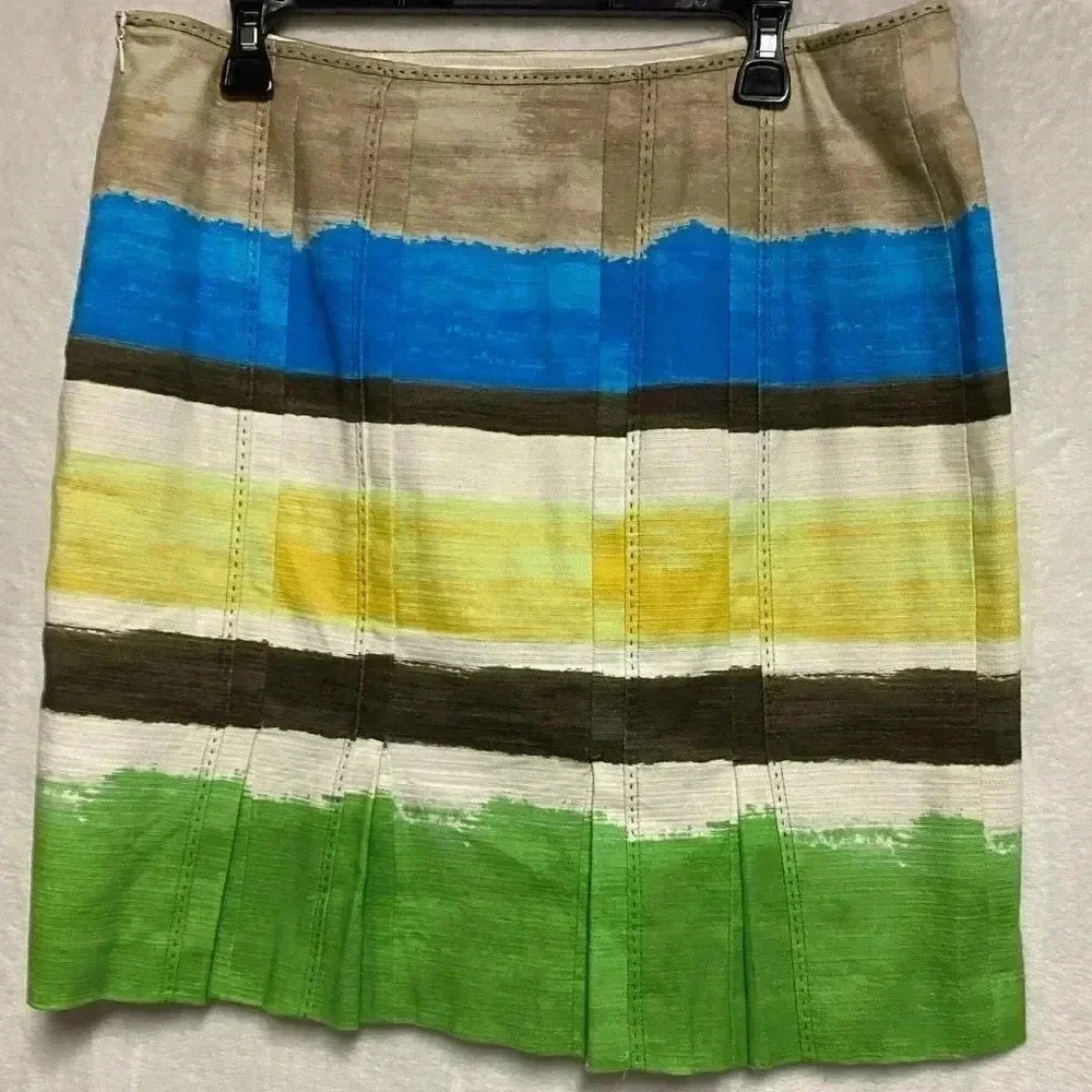 Per Se multicolored pleat skirt women’s size 12